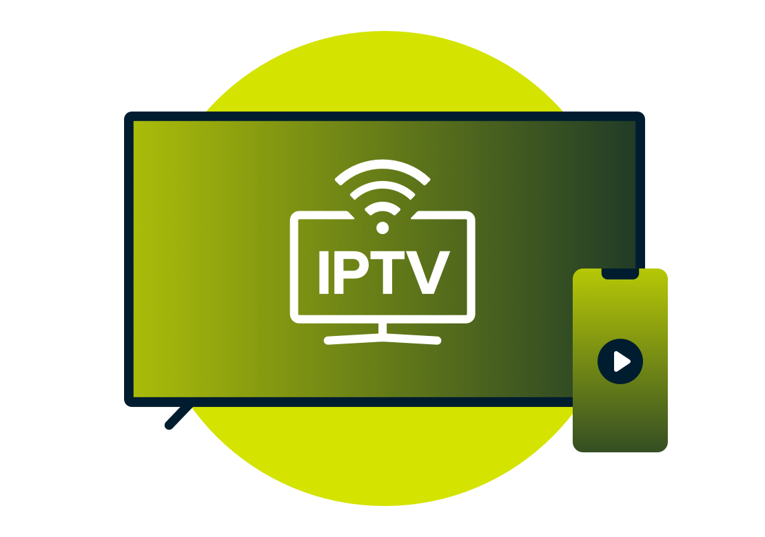 IPTV p&aring; en tv-sk&aelig;rm.