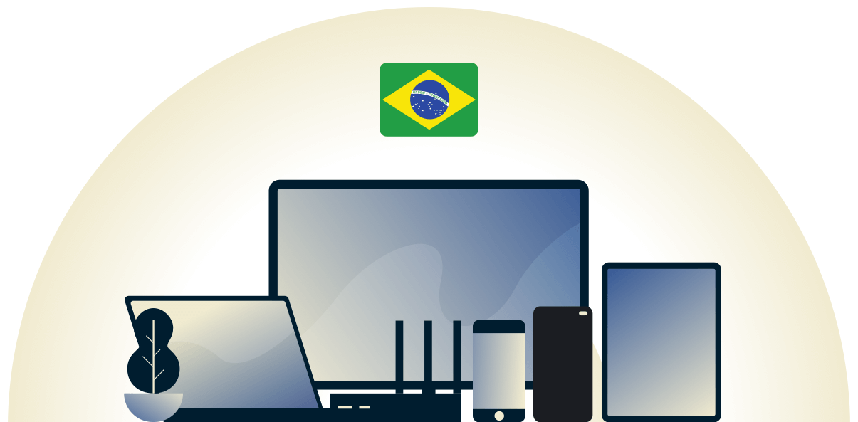 Brasilian VPN suojaa erilaisia laitteita.